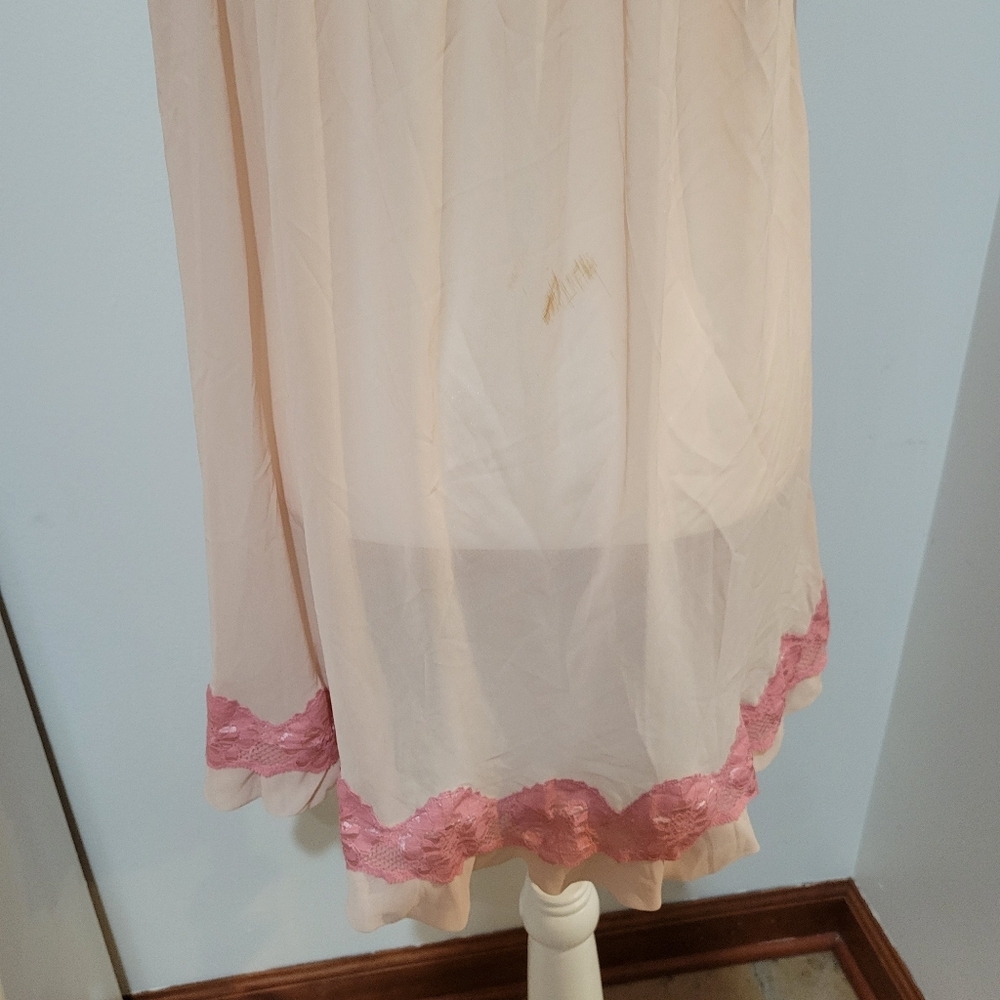 NWT Jennifer Lopez Pink Lace Slip Dress Coquette Dainty | Medium - Picture 6 of 9